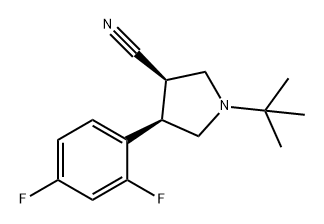 3-Pyrrolidinecarbonitrile, 4-(2,4-difluorophenyl)-1-(1,1-dimethylethyl)-, (3R,4R)-