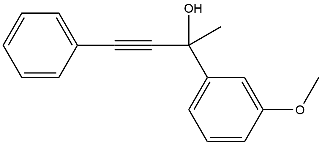 Benzenemethanol, 3-methoxy-α-methyl-α-(2-phenylethynyl)- Struktur