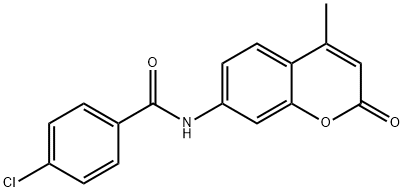 Benzamide, 4-chloro-N-(4-methyl-2-oxo-2H-1-benzopyran-7-yl)-|