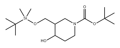 1-Piperidinecarboxylic acid, 3-[[[(1,1-dimethylethyl)dimethylsilyl]oxy]methyl]-4-hydroxy-, 1,1-dimethylethyl ester
