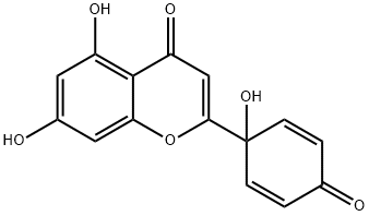 4H-1-Benzopyran-4-one, 5,7-dihydroxy-2-(1-hydroxy-4-oxo-2,5-cyclohexadien-1-yl)-|原芹菜素