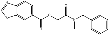 6-Benzothiazolecarboxylic acid, 2-[methyl(phenylmethyl)amino]-2-oxoethyl ester|2-(苄基(甲基)氨基)-2-氧代乙基 苯并[D]噻唑-6-羧酸酯