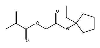 2-Propenoic acid, 2-methyl-, 2-[(1-ethylcyclopentyl)oxy]-2-oxoethyl ester Struktur