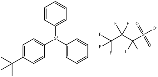 Sulfonium, [4-(1,1-dimethylethyl)phenyl]diphenyl-, 1,1,2,2,3,3,3-heptafluoro-1-propanesulfonate (1:1) Struktur