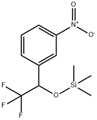 Benzene, 1-nitro-3-[2,2,2-trifluoro-1-[(trimethylsilyl)oxy]ethyl]- Structure