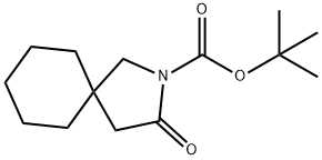 2-Azaspiro[4.5]decane-2-carboxylic acid, 3-oxo-, 1,1-dimethylethyl ester Struktur