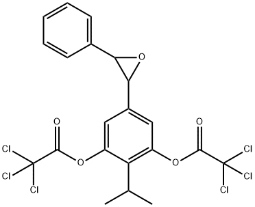 Acetic acid, trichloro-, 2-(1-methylethyl)-5-(3-phenyloxiranyl)-1,3-phenylene ester|