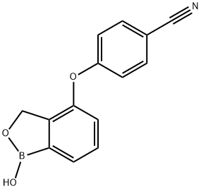 Benzonitrile, 4-[(1,3-dihydro-1-hydroxy-2,1-benzoxaborol-4-yl)oxy]- Struktur