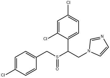 1H-Imidazole, 1-[2-[[(4-chlorophenyl)methyl]sulfinyl]-2-(2,4-dichlorophenyl)ethyl]- Struktur