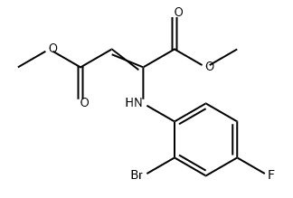 2-Butenedioic acid, 2-[(2-bromo-4-fluorophenyl)amino]-, 1,4-dimethyl ester Struktur