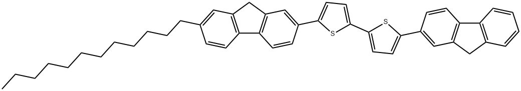 2,2'-Bithiophene, 5-(7-dodecyl-9H-fluoren-2-yl)-5'-(9H-fluoren-2-yl)- Structure