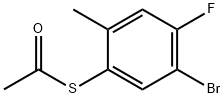 Ethanethioic acid, S-(5-bromo-4-fluoro-2-methylphenyl) ester Struktur