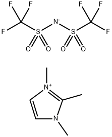 1H-Imidazolium, 1,2,3-trimethyl-, salt with 1,1,1-trifluoro-N-[(trifluoromethyl)sulfonyl]methanesulfonamide (1:1) Struktur
