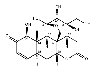 Picras-3-ene-2,16-dione, 11,20-epoxy-1,11,12,13,21-pentahydroxy-, (1β,11β,12α)- (9CI)|臭椿辛内酯M
