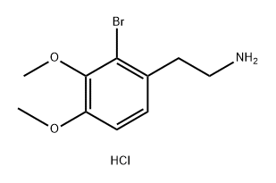 2-(2-bromo-3,4-dimethoxyphenyl)ethan-1-amine hydrochloride 结构式
