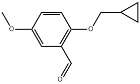 2-(Cyclopropylmethoxy)-5-methoxybenzaldehyde Structure