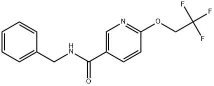 N-(Phenylmethyl)-6-(2,2,2-trifluoroethoxy)-3-pyridinecarboxamide Structure