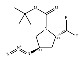 1-Pyrrolidinecarboxylic acid, 4-azido-2-(difluoromethyl)-, 1,1-dimethylethyl ester, (2S,4R)-