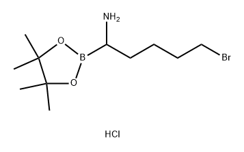 1,3,2-Dioxaborolane-2-methanamine, α-(4-bromobutyl)-4,4,5,5-tetramethyl-, hydrochloride (1:1) Structure