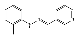 3-Pyridinecarboxaldehyde, 2-(2-methylphenyl)hydrazone, [C(E)]- Structure