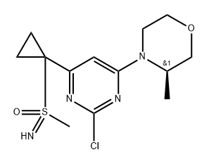 (R)-(1-(2-chloro-6-((R)-3-methylmorpholino)pyrimidin-4-yl)cyclopropyl)(imino)(methyl)-l6-sulfanone|(R)-(1-(2-chloro-6-((R)-3-methylmorpholino)pyrimidin-4-yl)cyclopropyl)(imino)(methyl)-l6-sulfanone