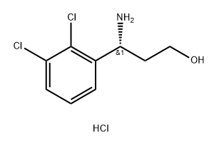 (R)-3-amino-3-(2,3-dichlorophenyl)propan-1-ol hydrochloride Structure
