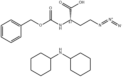 Butanoic acid, 4-azido-2-[[(phenylmethoxy)carbonyl]amino]-, N-cyclohexylcyclohexanamine (1:1), (2S)-|化合物 Z-L-Aha-OH (DCHA)
