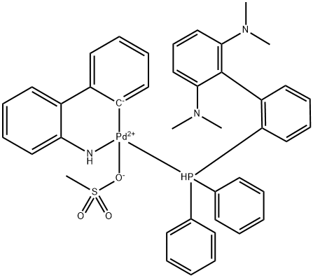 Palladium[2'-(amino-κN)[1,1'-biphenyl]-2-yl-κC][2'-(diphenylphosphino-κP)-N2,N2,N6,N6-tetramethyl[1,1'-biphenyl]-2,6-diamine](methanesulfonato-κO)-|PHCPHOS PALLADACYCLIC PRECATALYST