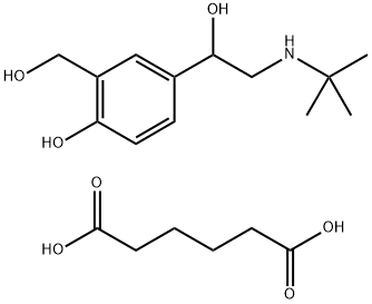 Hexanedioic acid, compd. with α1-[[(1,1-dimethylethyl)amino]methyl]-4-hydroxy-1,3-benzenedimethanol (1:2) (9CI)|化合物 ALBUTEROL ADIPATE