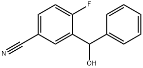 4-fluoro-3-(hydroxy(phenyl)methyl)benzonitrile Structure