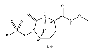 Sulfuric acid, mono [(1 R,2S,5R)-2-[(methox yamino)carbonyl]-7-oxo-1 ,6-diazabicyclo [3.2.1 ]oct-6-yl] ester, sodium salt (1 : 1 ) Structure