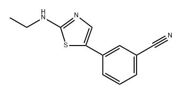 3-(2-(Ethylamino)thiazol-5-yl)benzonitrile Structure