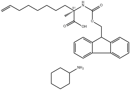 9-Decenoic acid, 2-[[(9H-fluoren-9-ylmethoxy)carbonyl]amino]-2-methyl-, (2R)-, compd. with cyclohexanamine (1:1)