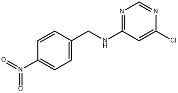 6-chloro-N-(4-nitrobenzyl)pyrimidin-4-amine Struktur