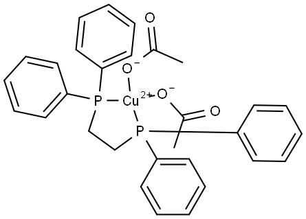 Copper(II) acetate 1,2-bis(diphenylphosphino)ethane Struktur