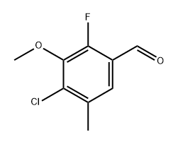 4-Chloro-2-fluoro-3-methoxy-5-methylbenzaldehyde Structure