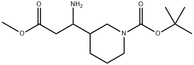 3-Piperidinepropanoic acid, β-amino-1-[(1,1-dimethylethoxy)carbonyl]-, methyl ester Structure