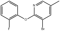 3-Bromo-2-(2-fluorophenoxy)-5-methylpyridine Structure