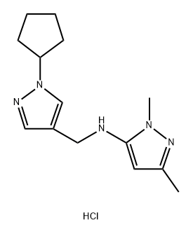 N-[(1-cyclopentyl-1H-pyrazol-4-yl)methyl]-1,3-dimethyl-1H-pyrazol-5-amine Structure