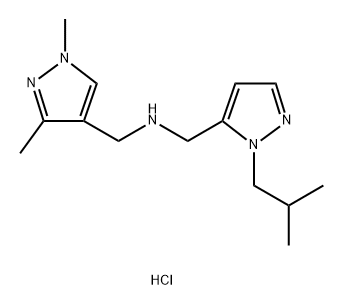 1-(1,3-dimethyl-1H-pyrazol-4-yl)-N-[(1-isobutyl-1H-pyrazol-5-yl)methyl]methanamine Structure