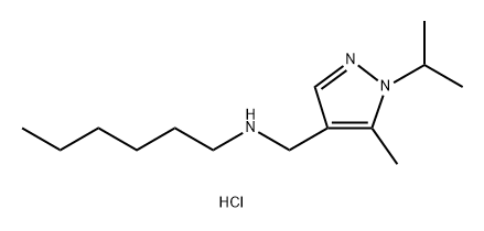 hexyl[(1-isopropyl-5-methyl-1H-pyrazol-4-yl)methyl]amine Structure