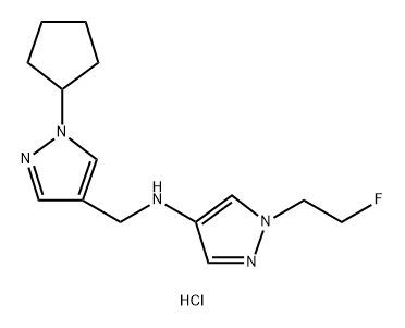 N-[(1-cyclopentyl-1H-pyrazol-4-yl)methyl]-1-(2-fluoroethyl)-1H-pyrazol-4-amine Structure