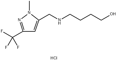 4-({[1-methyl-3-(trifluoromethyl)-1H-pyrazol-5-yl]methyl}amino)butan-1-ol Structure