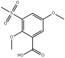 2,5-Dimethoxy-3-(methylsulfonyl)benzoic acid Structure