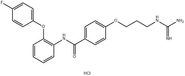 Benzamide, 4-[3-[(aminoiminomethyl)amino]propoxy]-N-[2-(4-fluorophenoxy)phenyl]-, hydrochloride (1:1)|化合物 MONIRO-1