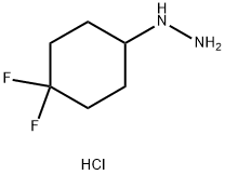Hydrazine, (4,4-difluorocyclohexyl)-, hydrochloride (1:2) Struktur
