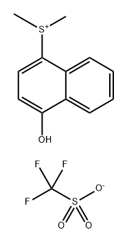 Sulfonium,(4-hydroxy-1-naphthalenyl)- dimethyl-,salt with trifluoromethanesulfonic acid (1:1) Struktur