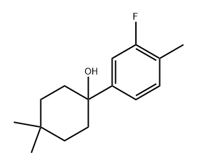 1-(3-fluoro-4-methylphenyl)-4,4-dimethylcyclohexanol Structure