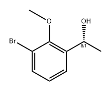 Benzenemethanol, 3-bromo-2-methoxy-α-methyl-, (αR)- Struktur