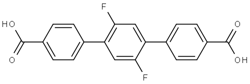 [1,1′:4′,1′′-Terphenyl]-4,4′′-dicarboxylic acid, 2′,5′-difluoro- Struktur